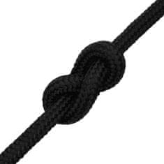 Vidaxl Lodní lano celočerné 16 mm 50 m polypropylen
