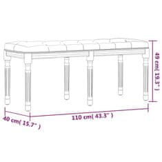 Vidaxl Lavice modrá 110 x 40 x 49 cm samet