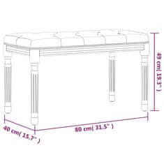 Vidaxl Lavice tmavě šedá 80 x 40 x 49 cm samet