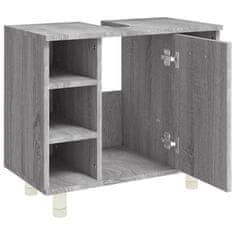 Vidaxl Koupelnová skříňka šedá sonoma 60x32x53,5 cm kompozitní dřevo