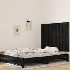 Vidaxl Nástěnné čelo postele černé 127,5x3x90 cm masivní borové dřevo
