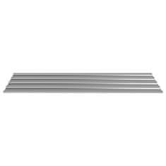 Vidaxl Střešní panely 12 ks šedé 100 x 44 cm povětrnostně odolná ocel