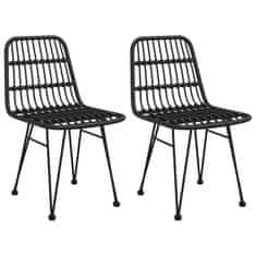 Vidaxl Zahradní židle 2 ks černé 48 x 62 x 84 cm PE ratan
