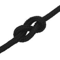 Vidaxl Pracovní lano černé 12 mm 50 m polyester