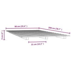 Petromila Rám postele 90 x 200 cm masivní borovice