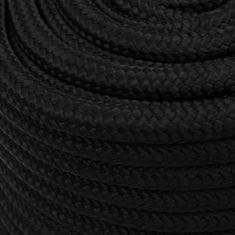 Vidaxl Pracovní lano černé 16 mm 100 m polyester