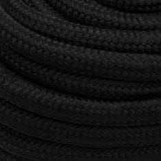 Greatstore Pracovní lano černé 20 mm 25 m polyester