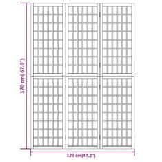 Petromila Skládací 3dílný paraván v japonském stylu 120 x 170 cm