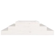 Vidaxl Truhlík bílý 110 x 110 x 27 cm masivní borové dřevo