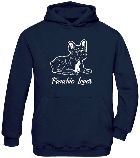 Hobbytriko Dětská mikina s buldočkem - Frenchie Lover Barva: Modrá (Royal Blue), Velikost: 7-8 let