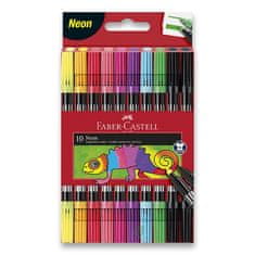 Faber-Castell Oboustranné dětské fixy Neon 10 barev