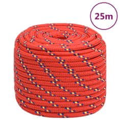 Greatstore Lodní lano červené 16 mm 25 m polypropylen
