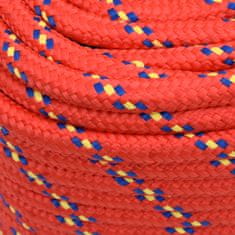 Greatstore Lodní lano červené 16 mm 25 m polypropylen