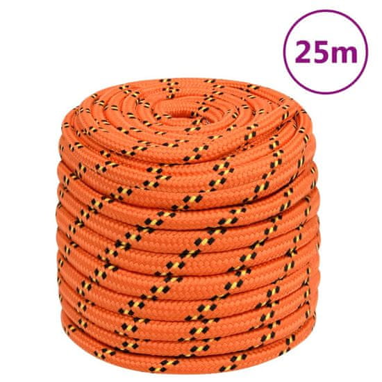 Vidaxl Lodní lano oranžové 16 mm 25 m polypropylen