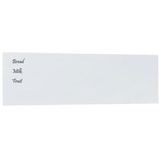 Greatstore Nástěnná magnetická tabule bílá 100 x 30 cm tvrzené sklo