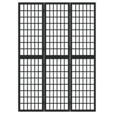 Petromila Skládací 3dílný paraván v japonském stylu 120 x 170 cm černý