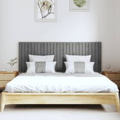 Vidaxl Nástěnné čelo postele šedé 166 x 3 x 60 cm masivní borové dřevo