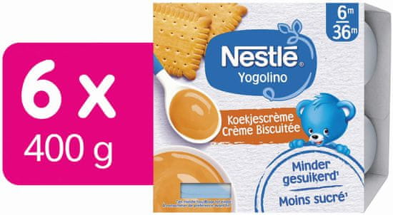 Nestlé YOGOLINO mléčný dezert se sušenkami 6x (4x100g)