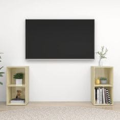 Greatstore TV skříňky 2 ks dub sonoma 72 x 35 x 36,5 cm dřevotříska