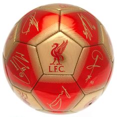 FotbalFans Fotbalový míč Liverpool FC, červeno-zlatý, vel. 5