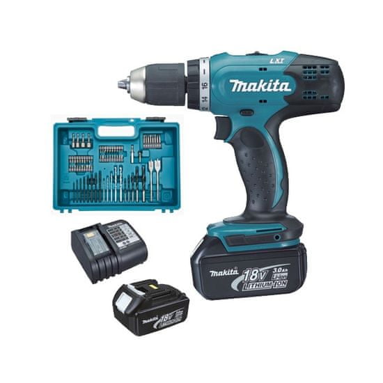 Makita DDF453SFX1 aku vrtací šroubovák s příslušenstvím Li-ion 18V/3,0Ah