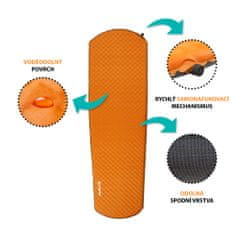 KEENFLEX Samonafukovací karimatka XL Tloušťka 4cm, oranžová