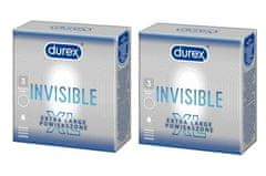 Durex DUREX Invisible XL 2x3 ks Větší kondomy