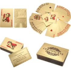 Northix Hrací karty – balíček karet z 24K zlacení, Euro 