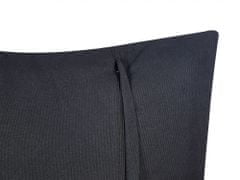 Beliani Bavlněný polštář s jutovým vzorem 45 x 45 cm béžový/černý BERGENIA
