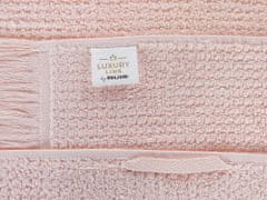 Beliani Sada 9 bavlněných froté ručníků růžové ATIU