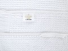 Beliani Sada 9 bavlněných froté ručníků bílé ATIU