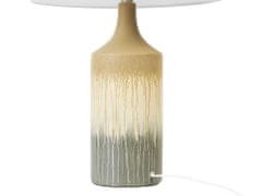 Beliani Keramická stolní lampa béžová/ šedá CALVAS