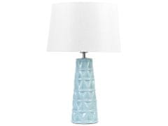 Beliani Keramická stolní lampa modrá VINCES