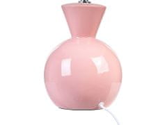 Beliani Keramická stolní lampa růžová FERRY