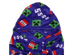 sarcia.eu Minecraft Creeper, Navy Hooded Throw/Deka - 120x150 cm 