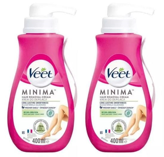 Veet 2x VEET Minima depilační krém pro suchou pokožku 400 ml