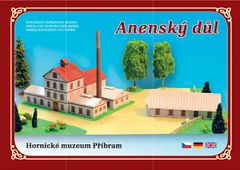 Anenský důl Hornické muzeum Příbram - Stavebnice papírového modelu