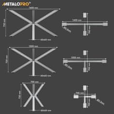 MetaloPro Kovové nohy ke stolu Spider černé, 70 cm