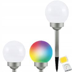 SANICO RGB 15 cm LED solární kulová lampa