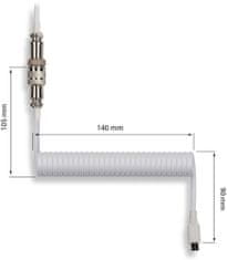 Yenkee YCU COIL WE, USB-C/USB-A, bílý