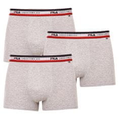 FILA 3PACK pánské boxerky šedé (FU5059/3-400) - velikost M