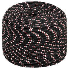 Greatstore Pracovní lano černé 10 mm 500 m polypropylen