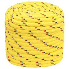 Greatstore Lodní lano žluté 18 mm 25 m polypropylen