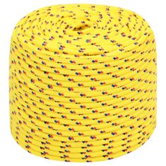 Greatstore Lodní lano žluté 10 mm 250 m polypropylen