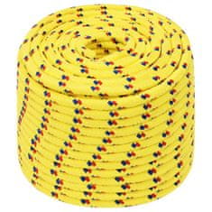Greatstore Lodní lano žluté 14 mm 100 m polypropylen