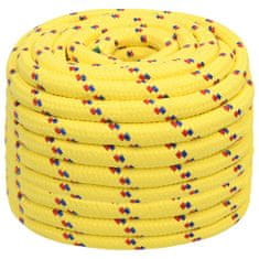 Greatstore Lodní lano žluté 20 mm 50 m polypropylen