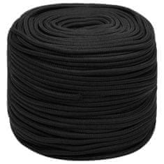 Greatstore Lodní lano celočerné 8 mm 25 m polypropylen