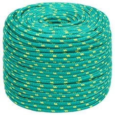 Greatstore Lodní lano zelené 10 mm 500 m polypropylen