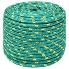Greatstore Lodní lano zelené 12 mm 250 m polypropylen
