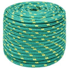 Greatstore Lodní lano zelené 14 mm 100 m polypropylen